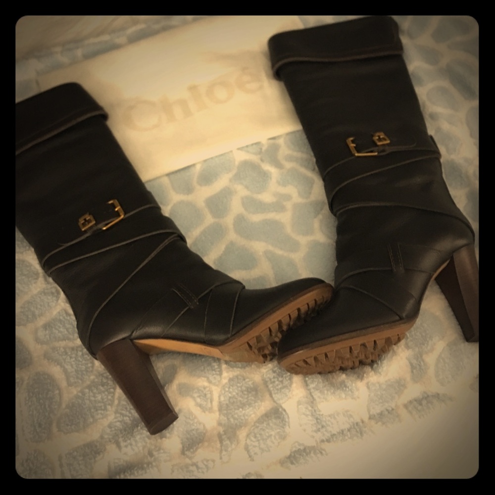CHLOE Paddington high heel boots